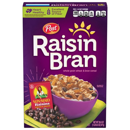Raisin bran cereal wheat - bran,